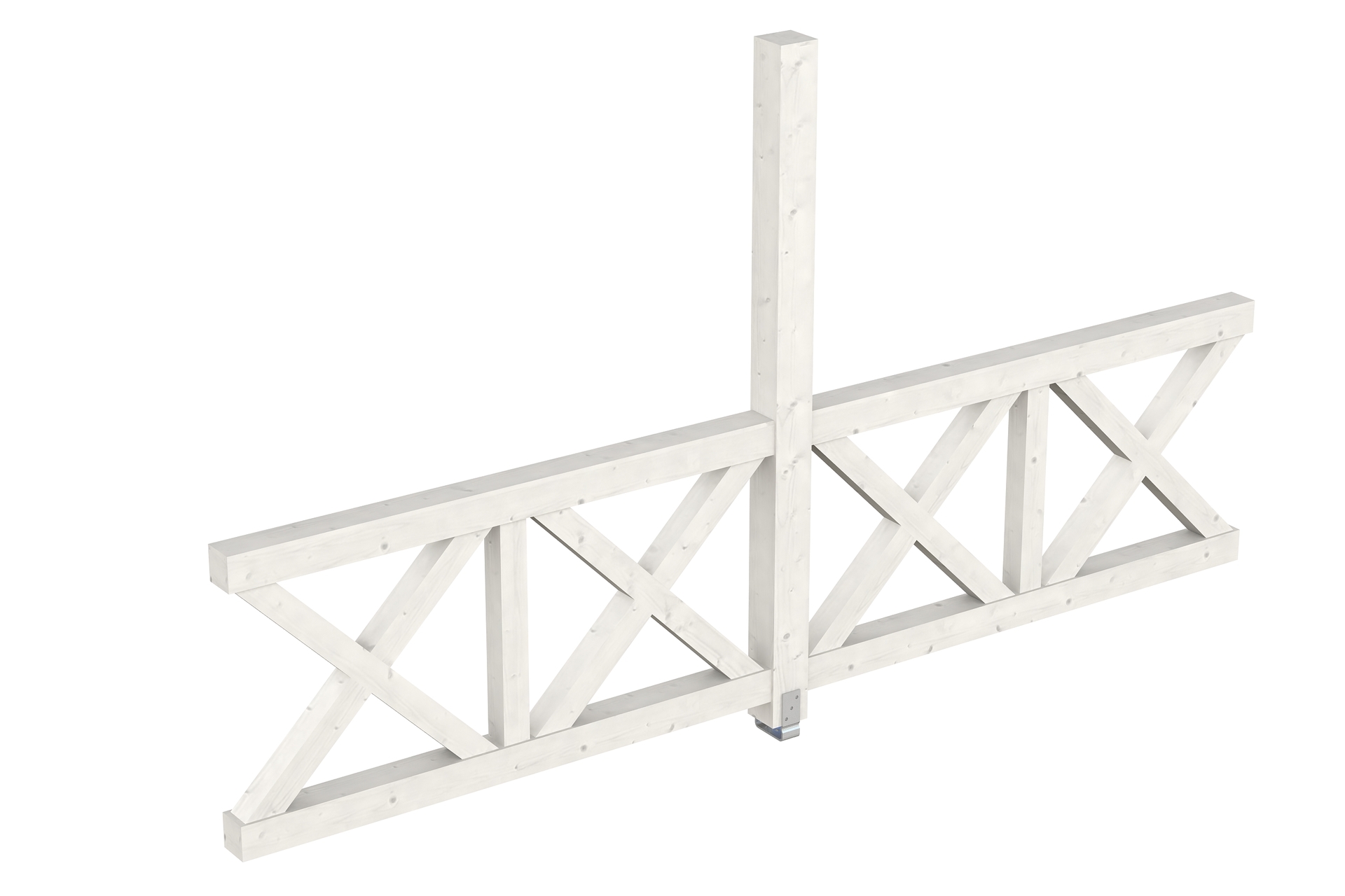 Seitenwand Andreaskreuz, freistehehend Fichte 1 Seitenwand Andreaskreuz, freistehehend Fichte