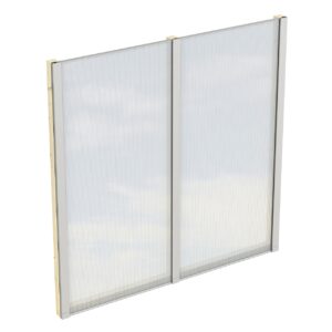 Seitenwand m. Polycarbonat, freistehend Fichte