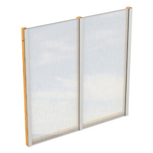 Seitenwand m. Polycarbonat, freistehend Fichte