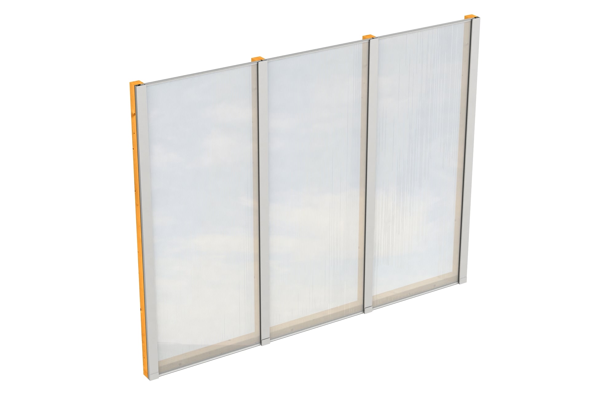 Seitenwand m. Polycarbonat, freistehend Fichte 1 Seitenwand m. Polycarbonat, freistehend Fichte