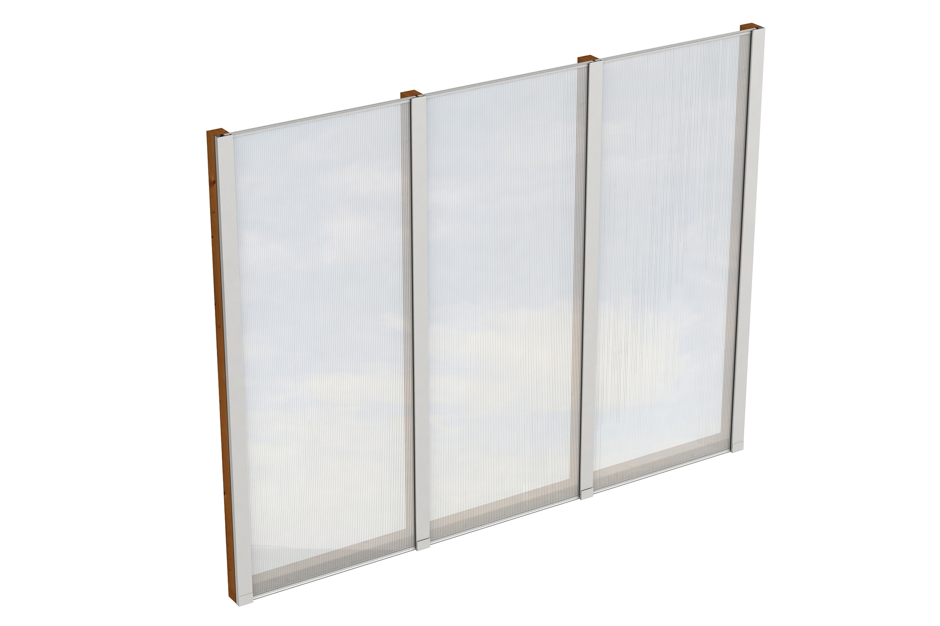 Seitenwand m. Polycarbonat, freistehend Fichte 1 Seitenwand m. Polycarbonat, freistehend Fichte