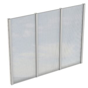 Seitenwand m. Polycarbonat, freistehend Fichte