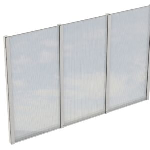 Seitenwand m. Polycarbonat, freistehend Fichte