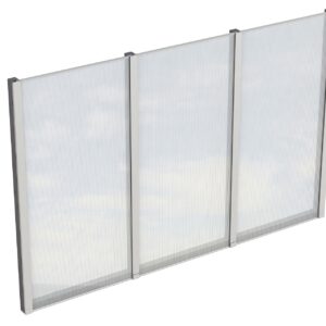 Seitenwand m. Polycarbonat, freistehend Fichte
