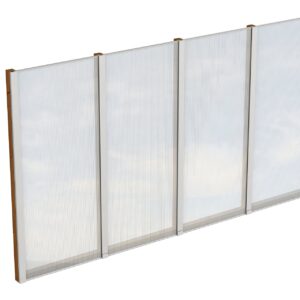 Seitenwand m. Polycarbonat, freistehend Fichte