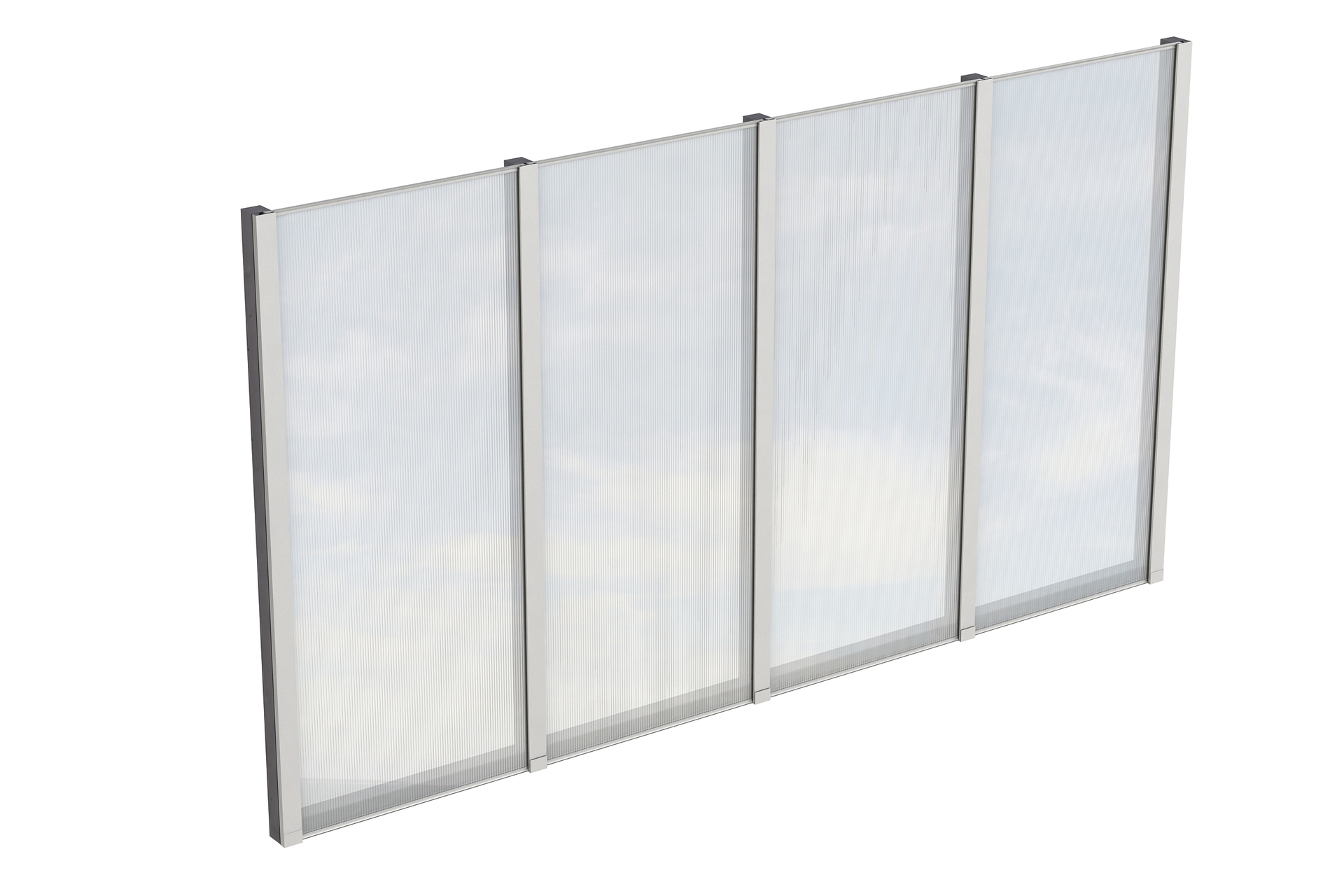 Seitenwand m. Polycarbonat, freistehend Fichte 1 Seitenwand m. Polycarbonat, freistehend Fichte