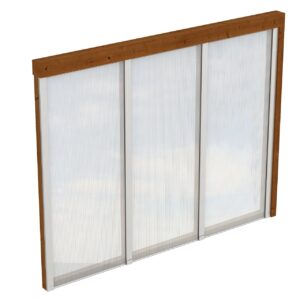 Seitenwand m. Polycarbonat, Wandanbau Fichte