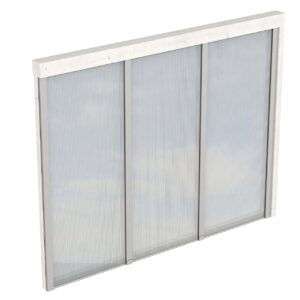 Seitenwand m. Polycarbonat, Wandanbau Fichte