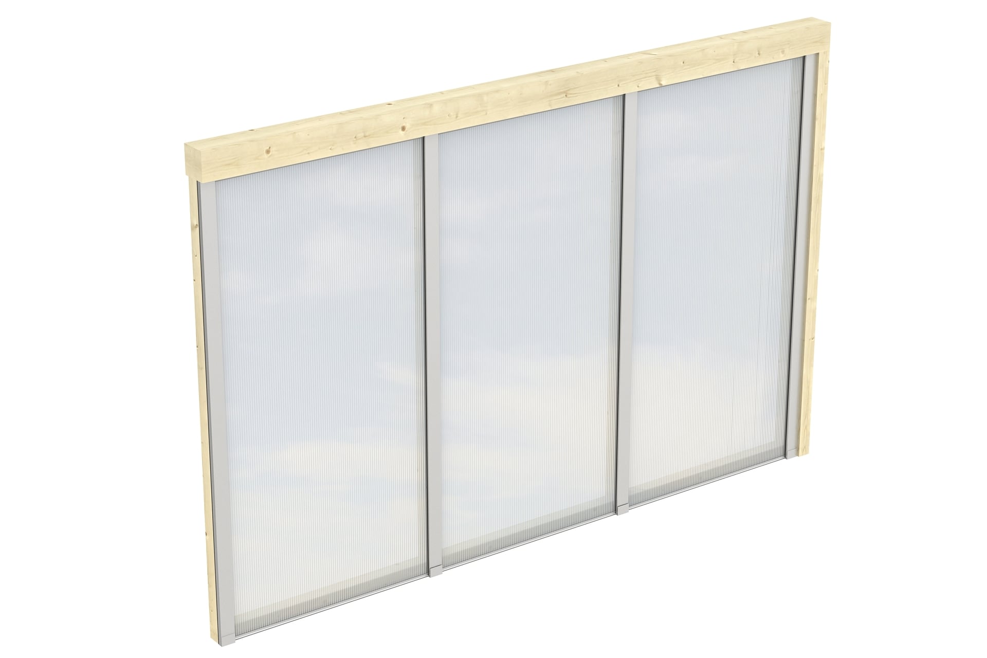 Seitenwand m. Polycarbonat, Wandanbau Fichte 1 Seitenwand m. Polycarbonat, Wandanbau Fichte