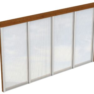 Seitenwand m. Polycarbonat, Wandanbau Fichte