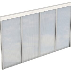Seitenwand m. Polycarbonat, Wandanbau Fichte