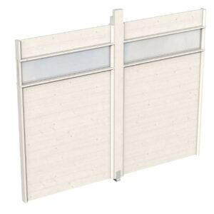 Wand für Pavillon Toulouse mit Lichtband Fichte 270 x 209cm