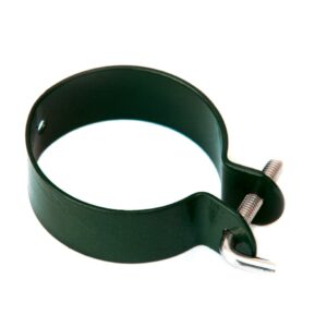 Pfosten-Schelle m. Hakenschraube für Rundpfosten, grün