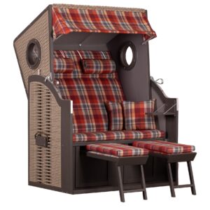 Strandkorb Twin View Design 429 grau