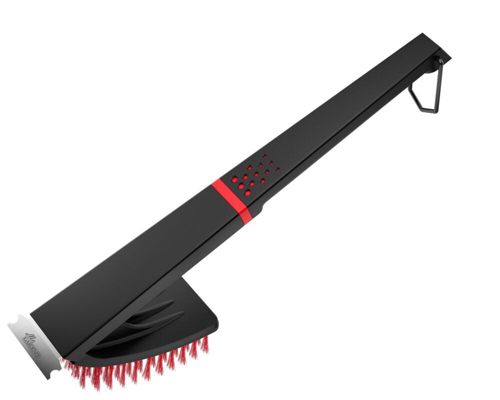 2396056 grillreinigungsbuerste black line mit edelstahlschaber
