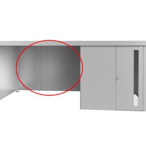 Rückwand für Seitendach zu Gerätehaus Neo