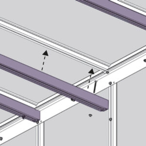 Pavillon-Nachrüstsatz, schwarz
