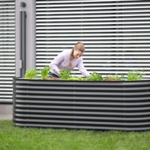 Metall Hochbeet Oval 240 cm