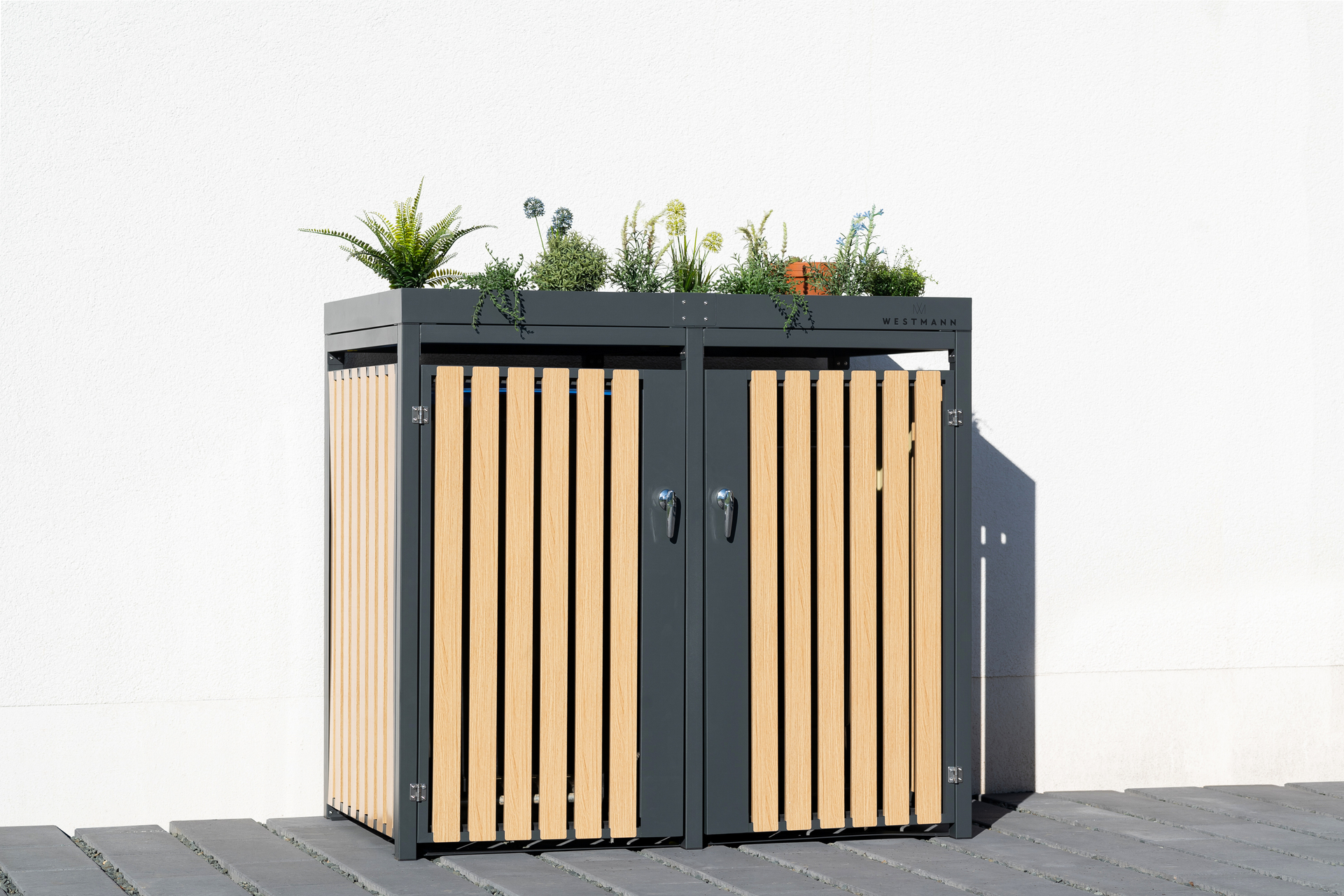 Mülltonnenbox 2-fach 240 Liter 1 Mülltonnenbox 2-fach 240 Liter