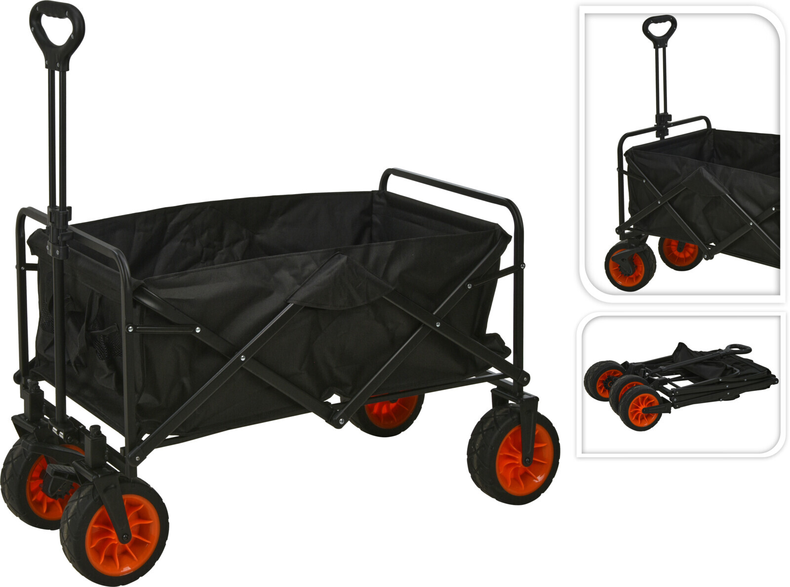 Bollerwagen 101x56x59cm, schwarz 1 Bollerwagen 101x56x59cm, schwarz