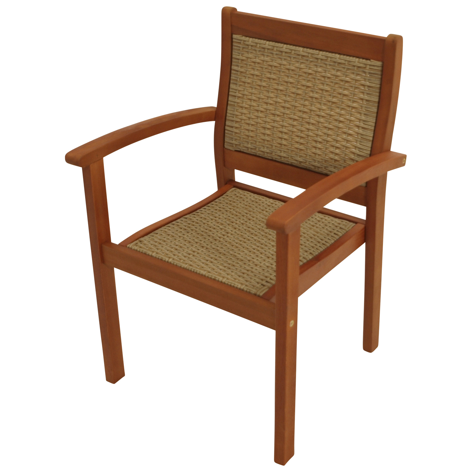 Stapelsessel Eukalyptus/Polyrattan, naturgrau 1 Stapelsessel Eukalyptus/Polyrattan, naturgrau