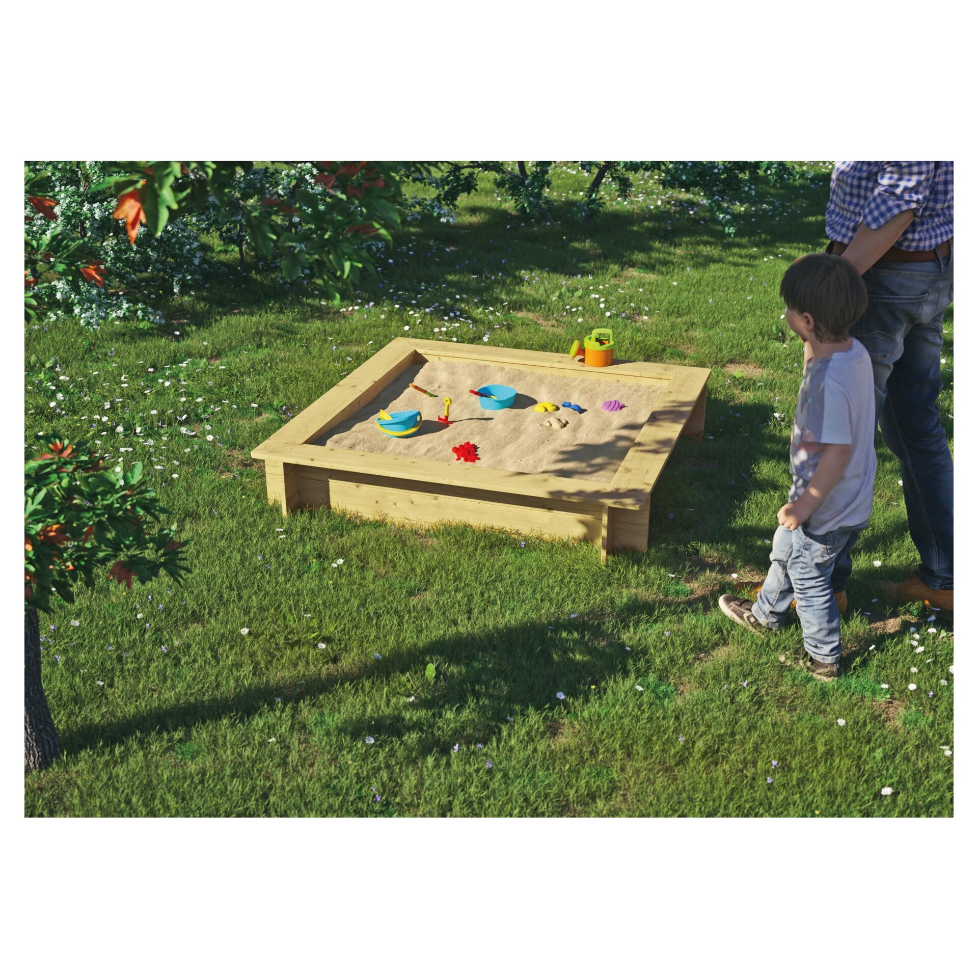 DANI Sandkasten 120x120x25 cm 1 DANI Sandkasten 120x120x25 cm