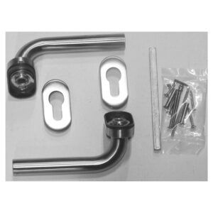 Drückergarnitur mit Ovalrosetten Edelstahl