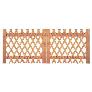 Jägerzaun Doppeltor Latten 55 mm, kdi braun