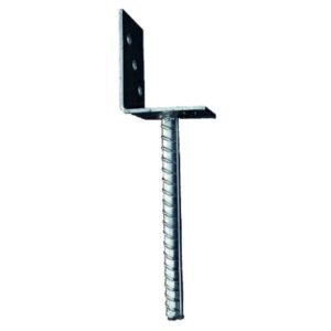 L-Pfostenträger mit Riffelstahldolle