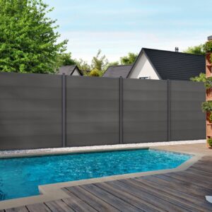 MAX-XL WPC-Steckzaunset 175x168 cm