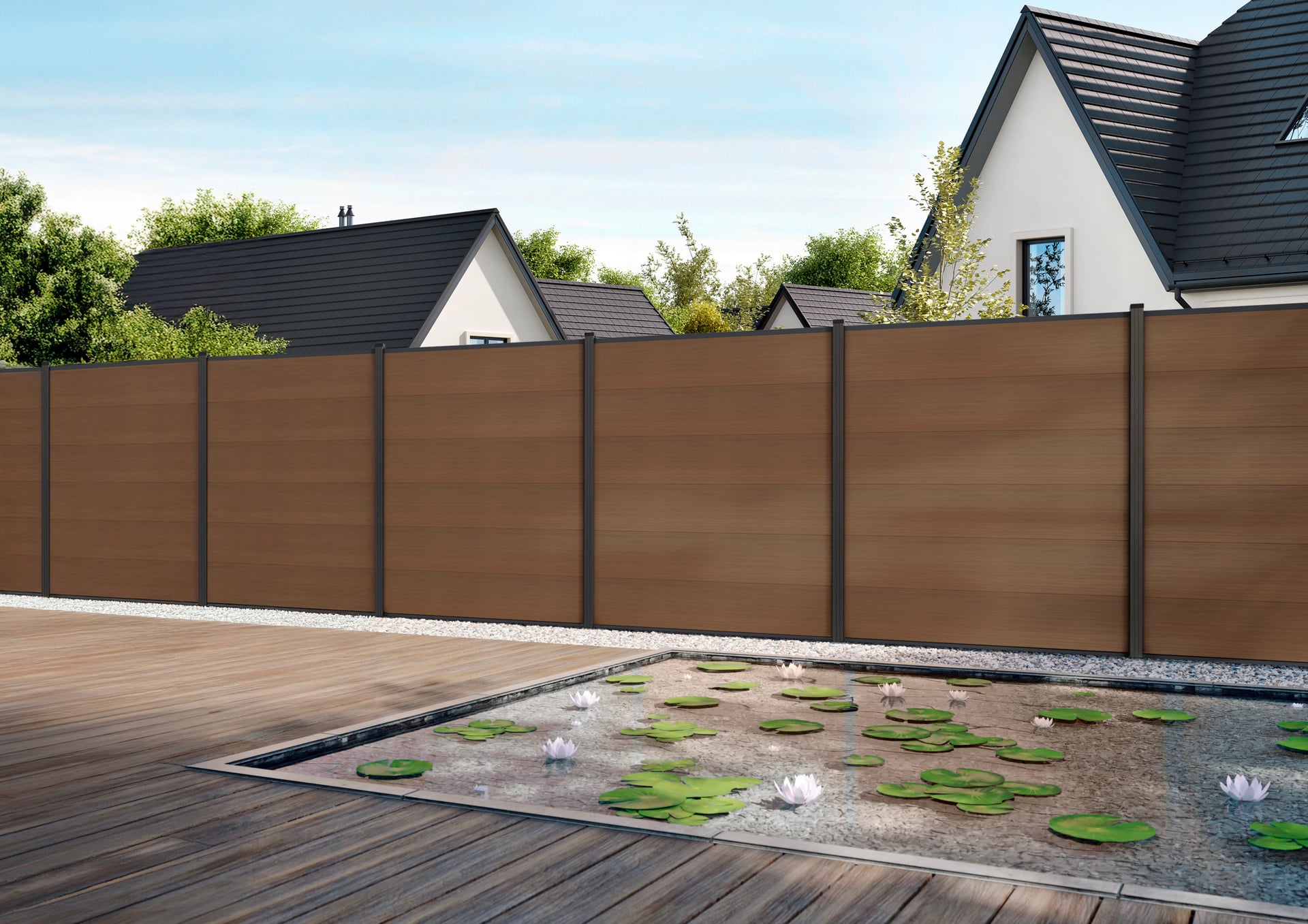 MAX-XL WPC-Steckzaunset 175x168 cm 1 MAX-XL WPC-Steckzaunset 175x168 cm