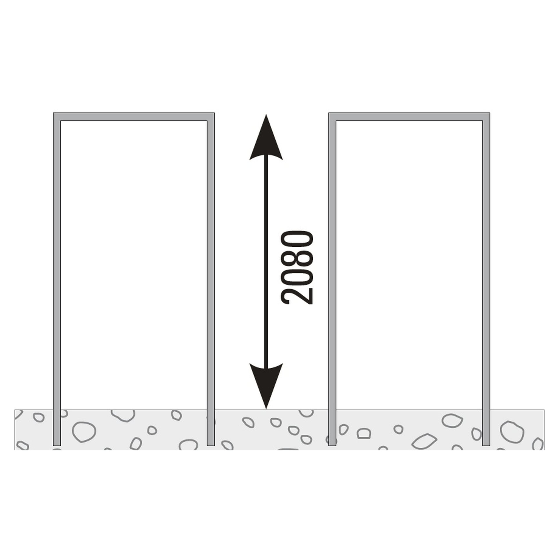 VETRO Pfosten-Zarge, zum Einbetonieren 1 VETRO Pfosten-Zarge, zum Einbetonieren