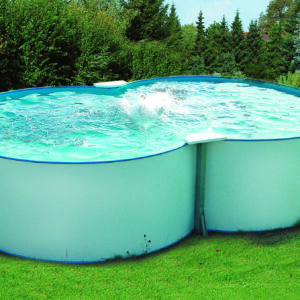 Aufstellbecken-Set BASIC Malta Achtform, ohne Leiter