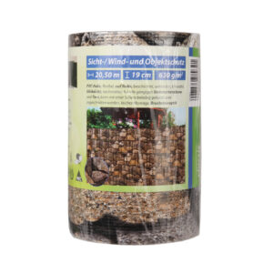 Sichtschutzstreifen PVC-Folie, flexibel, 19x2050cm Rolle, Dekor Bruckstein