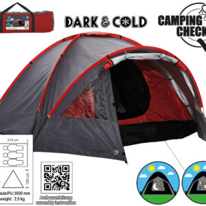 Doppeldachzelt dark&cold, 3 Personen