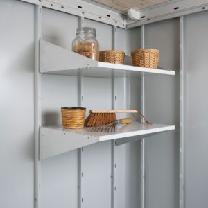 Regalboden tief Gerätehaus Neo grauweiß 2 Böden