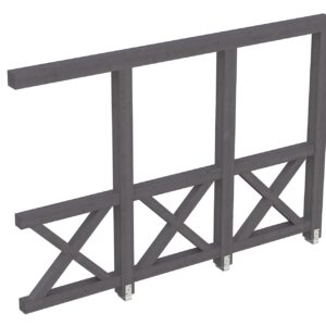 Seitenwand Andreaskreuz, Wandanbau Fichte