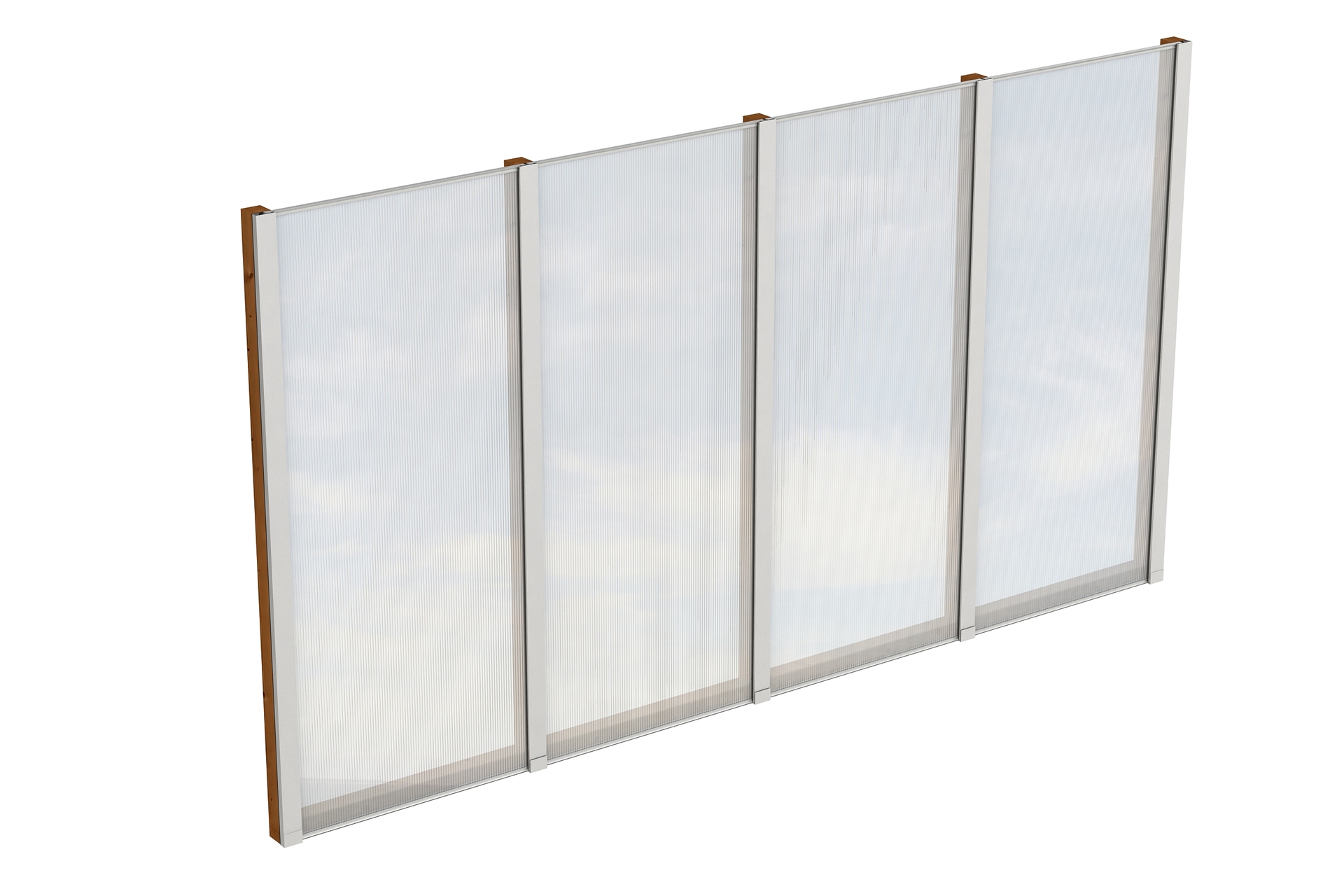 Seitenwand m. Polycarbonat, freistehend Fichte 1 Seitenwand m. Polycarbonat, freistehend Fichte