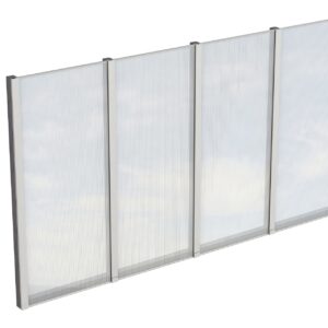 Seitenwand m. Polycarbonat, freistehend Fichte