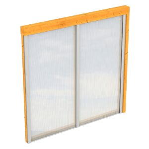 Seitenwand m. Polycarbonat, Wandanbau Fichte