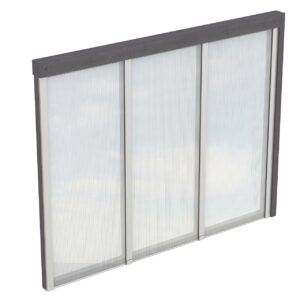 Seitenwand m. Polycarbonat, Wandanbau Fichte