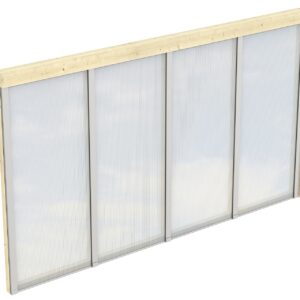 Seitenwand m. Polycarbonat, Wandanbau Fichte