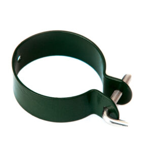 Pfosten-Schelle m. Hakenschraube für Rundpfosten, grün