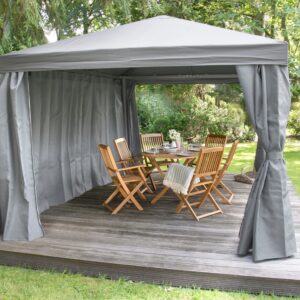 Alu/Stahl Pavillon 3x4m inkl. Seitenteilen