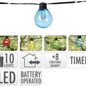 LED-Lampenkette, Solar, battriebetrieben