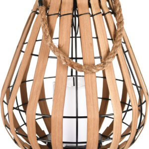 Solar-Laterne, 25x25x30cm, Holz/Metall