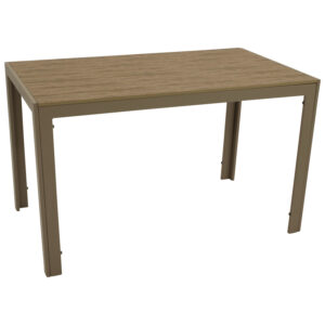 Gartentisch Alu/Kunstholz, 70x125cm, champagner