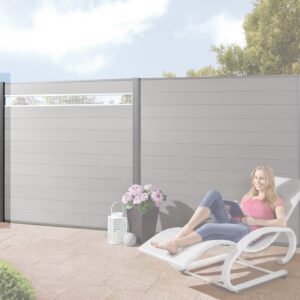 Start-/Abschlussleistenset für WPC-Steckzaun Turino