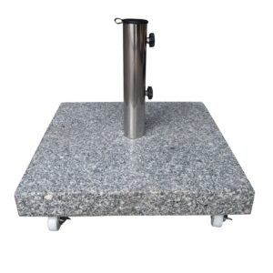 Schirmständer 50kg eckig, Granit hellgrau