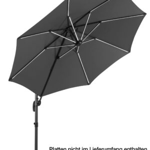 Ampelschirm Rhodos Blacklight Ø 300/8cm, anthrazit